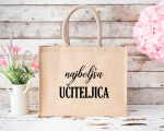 Personalizirana torba iz jute: najboljša učiteljica