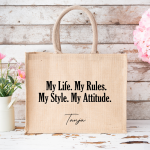 Personalizirana torba iz jute: My Life. My Rules