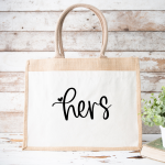 Personalizirana torba iz jute z žepkom: hers