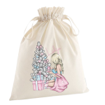 Personalizirana vreča za darila (žakelj): ženska in božično drevo