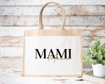 Personalizirana torba iz jute z žepkom: mami in ime