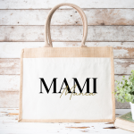 Personalizirana torba iz jute z žepkom: mami in ime