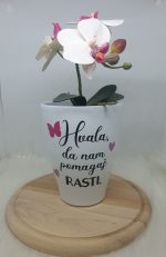 Keramičen cvetlični lonček za orhideje različne barve: Hvala, da nam pomagaš/pomagate rasti.