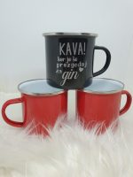 Emajl piskrček rdeč s srebrnim robom: oblikuj po svoje