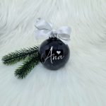 Personalizirana bunkica črna - okrasek za smrečico: Ime