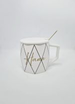 Darilni komplet: skodelica s pokrovom ter čajno žličko in parfum - slika 2