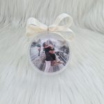 Bunkica - okrasek za smrečico: prozorna z vašo sliko