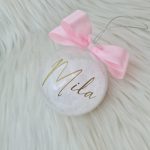 Personalizirana bunkica - okrasek za smrečico: prozorna s polnilom