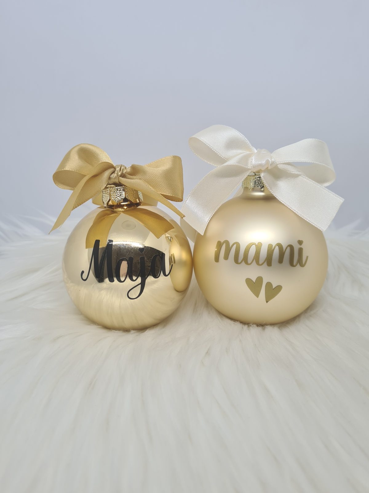 Personalizirana bunkica (okrasek za smrečico) - zlata - slika 2