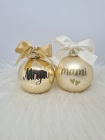 Personalizirana bunkica (okrasek za smrečico) - zlata - slika 2