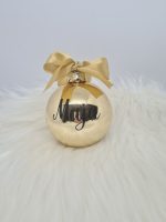 Personalizirana bunkica (okrasek za smrečico) - zlata - slika 4