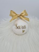 Personalizirana bunkica (okrasek za smrečico) - bela