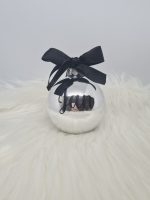 Personalizirana bunkica (okrasek za smrečico) - srebrna - slika 3