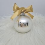 Personalizirana bunkica (okrasek za smrečico) - srebrna