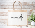 Personalizirana torba iz jute z žepkom: mamacita