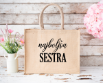 Personalizirana torba iz jute: najboljša sestra