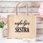 Personalizirana torba iz jute: najboljša sestra