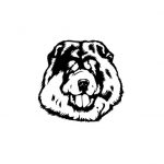 Nalepka kuža: chow chow