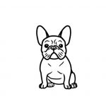Nalepka kuža: francoski buldog