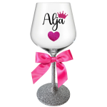 Kozarec poljubna barvna kombinacija - ime, srček in krona