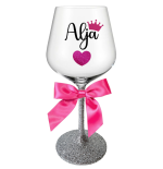 Kozarec poljubna barvna kombinacija - ime, srček in krona