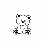 Stenska nalepka: medvedek
