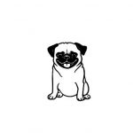 Nalepka kuža: mops