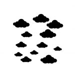 Stenske nalepke: oblaki