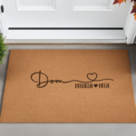 Personaliziran predpražnik kokosova vlakna: dom in imena