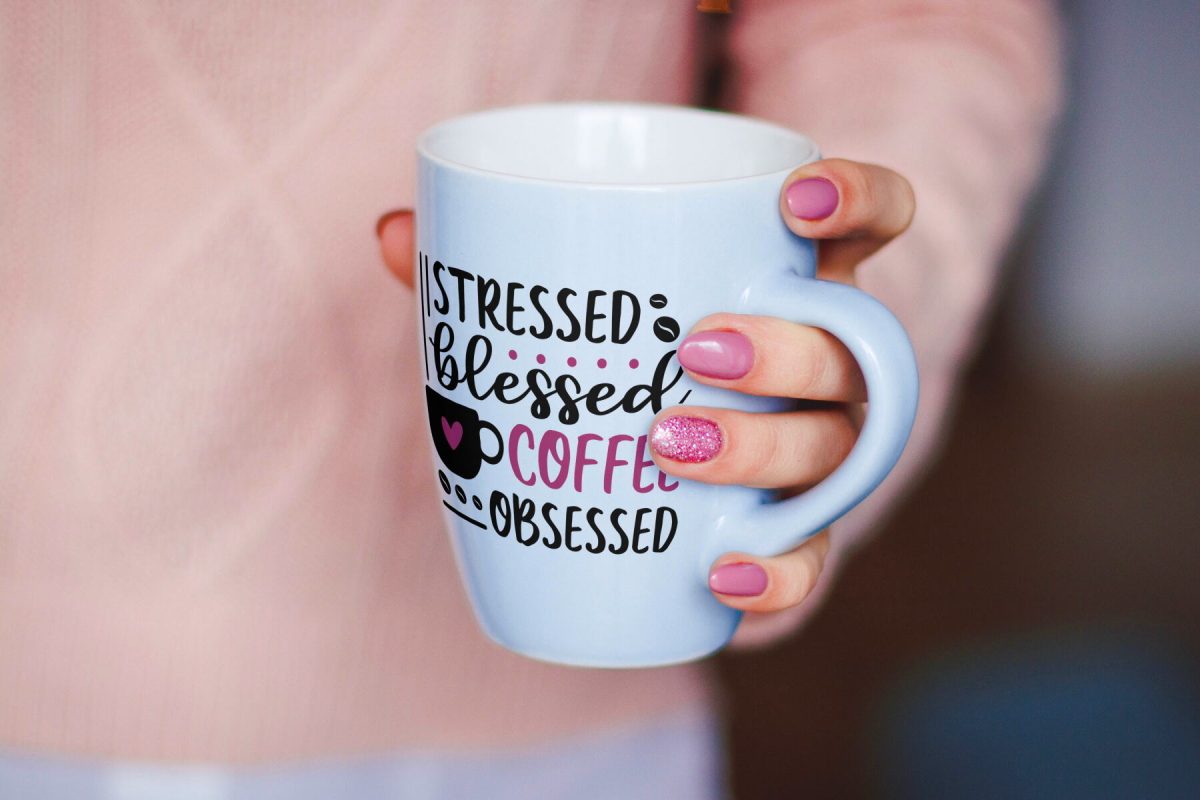 Skodelica stressed, blessed, coffee obsessed - slika 2