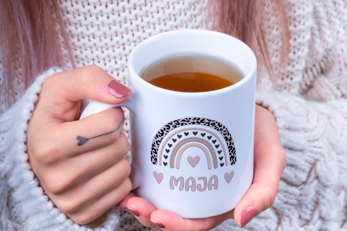 Skodelica mavrica in personaliziran napis (ime) - slika 2