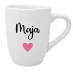 Skodelica personalizirano ime in srček