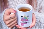 Skodelica unicorn inicialka – personalizirano ime - slika 2