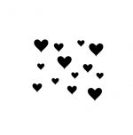 Stenske nalepke: srčki