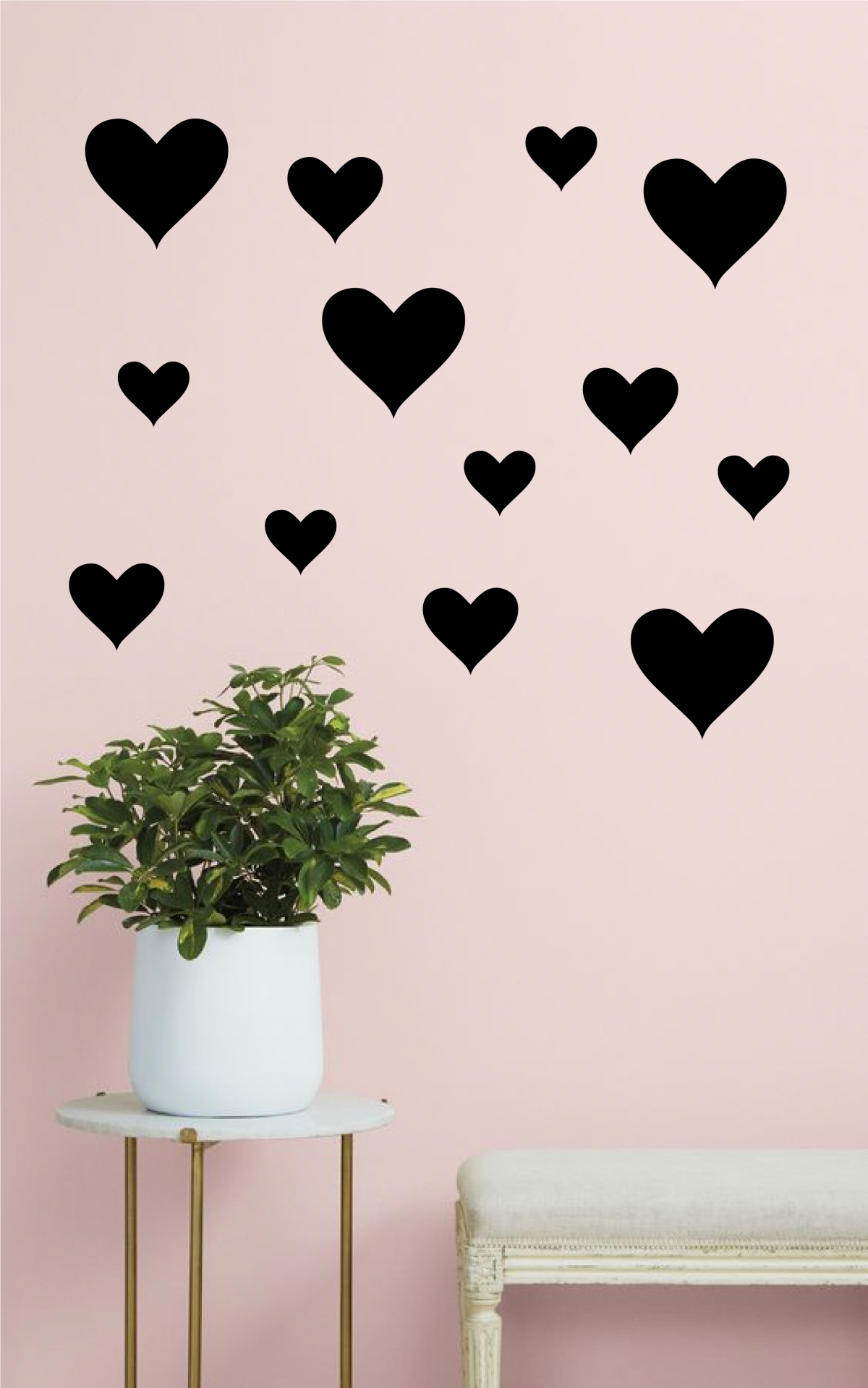 Stenske nalepke: srčki - slika 2