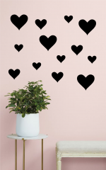 Stenske nalepke: srčki - slika 2