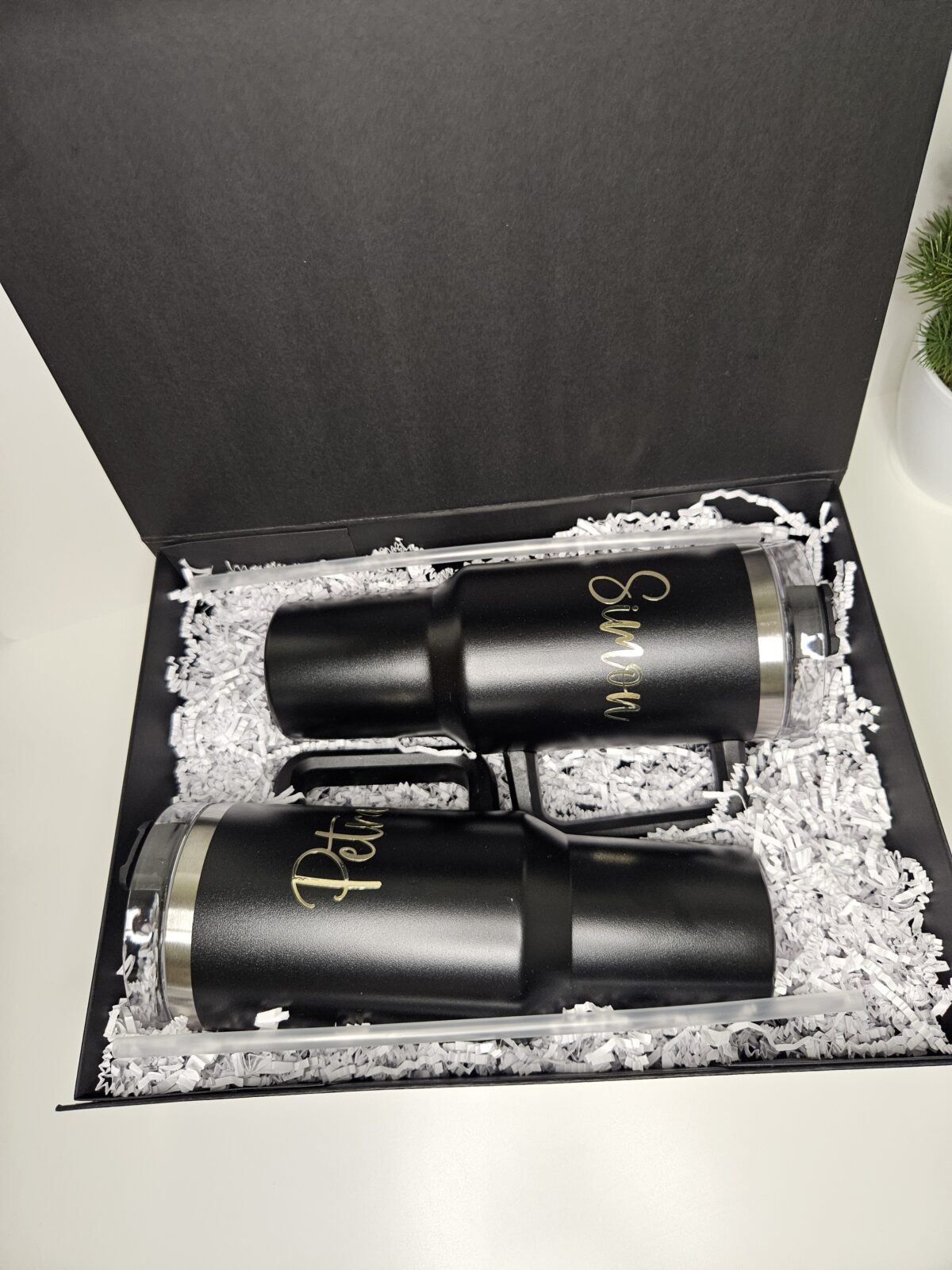 Darilni komplet: 2 termo lončka tumbler - personaliziran napis - slika 2