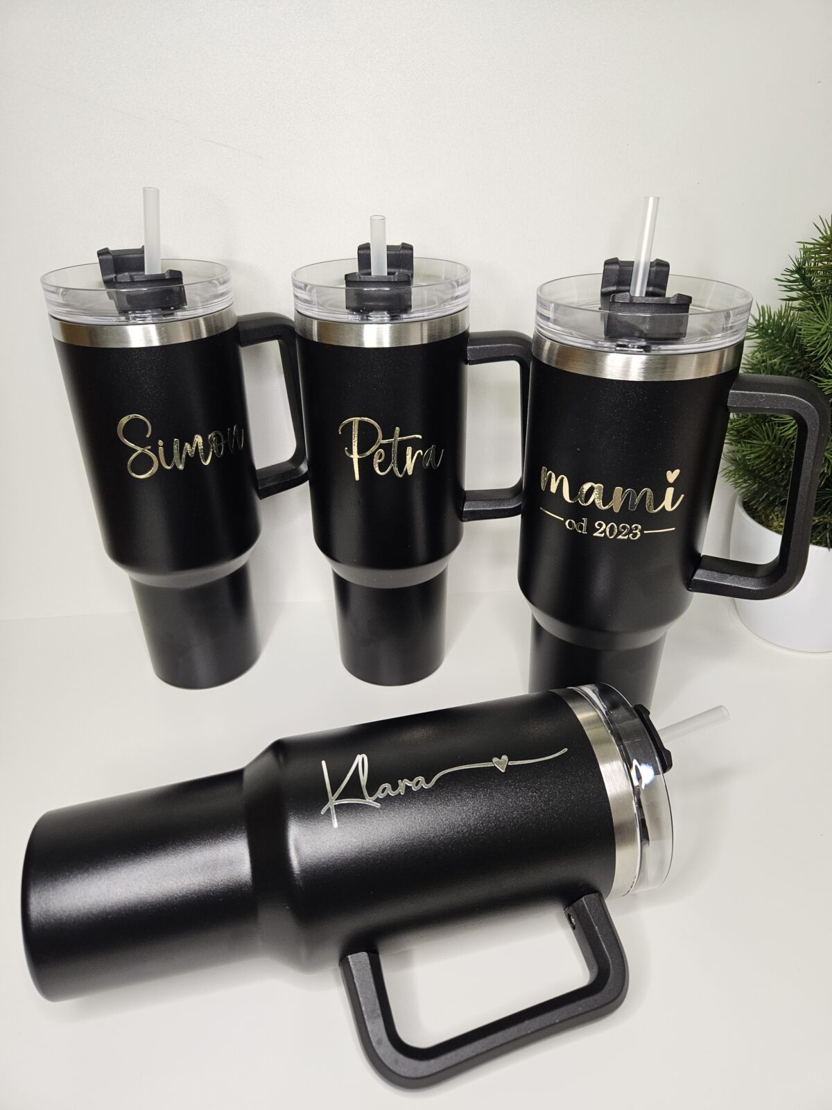 Darilni komplet: 2 termo lončka tumbler - personaliziran napis - slika 3