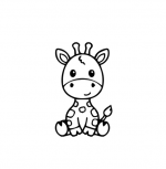 Stenska nalepka: žirafa